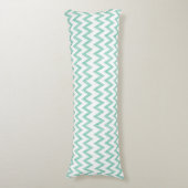 Trendy Pencil Mint Green Chevron Zigzags Pattern Lichaamskussen (Voorkant Verticaal)