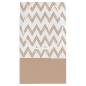Trendy Pencil Tan Chevron Zigzags met naam Klein Cadeauzakje (Achterkant)
