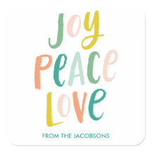 Trendy penseel belettering Kerst stickers