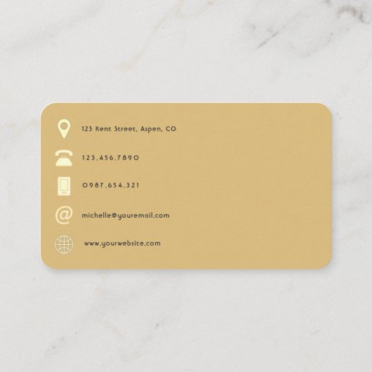 Trendy penseelstreken collage QR-code Visitekaartje (Achterkant)