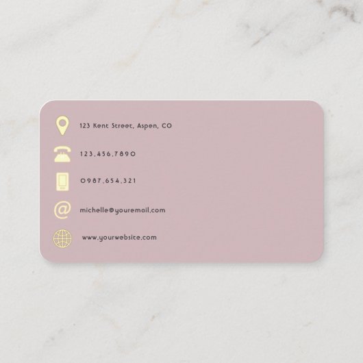 Trendy penseelstreken collage QR-code Visitekaartje (Achterkant)