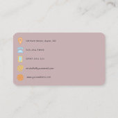 Trendy penseelstreken collage QR-code Visitekaartje (Achterkant)