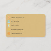 Trendy penseelstreken collage QR-code Visitekaartje (Achterkant)