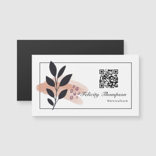 Trendy Penseelstreken Collage QR Code Zakelijk (Voorkant / Achterkant)