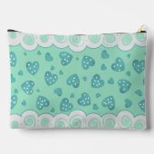 Trendy pepermunt groen hart met Stippen en werveli Etui (Achterkant)