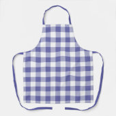Trendy Periwinkle Blau Wit Gingham Check Patroon Schort (Voorkant)