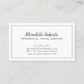 Trendy Periwinkle Blue Color of the Year Monogram Visitekaartje (Achterkant)