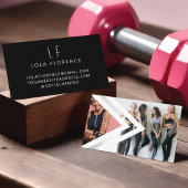 Trendy Personal Fitness Trainer 2 Monogram Visitekaartje
