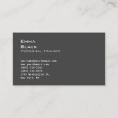 Trendy Personal Fitness Trainer Sport Consultant Visitekaartje (Achterkant)