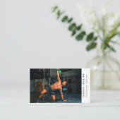 Trendy Personal Trainer Fitness Foto QR Code Visitekaartje (Staand voorkant)