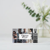 Trendy Personal Trainer Fitness Photo Collage Visitekaartje (Staand voorkant)