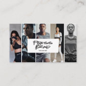 Trendy Personal Trainer Fitness Photo Collage Visitekaartje (Voorkant)