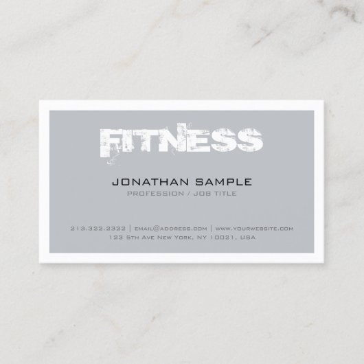 Trendy Personal Trainer Fitness Professional Plain Visitekaartje (Voorkant)