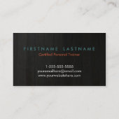 Trendy Personal Trainer Fitness Visitekaartjes (Achterkant)