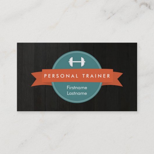 Trendy Personal Trainer Fitness Visitekaartjes (Voorkant)