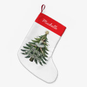 Trendy Personalized Ballerina Christmas Tree  Kleine Kerstsok (Voorkant (Hangend))