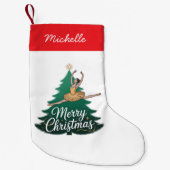 Trendy Personalized Ballerina Christmas Tree  Kleine Kerstsok (Voorkant)