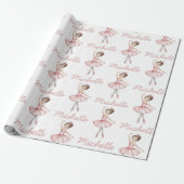 Trendy Personalized ballet Ballerina dancer     Cadeaupapier (Uitgerold)