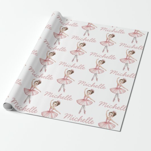 Trendy Personalized ballet Ballerina dancer     Cadeaupapier (Uitgerold)