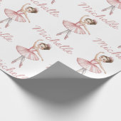 Trendy Personalized ballet Ballerina dancer     Cadeaupapier (Hoek)