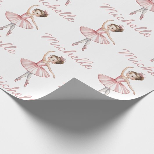 Trendy Personalized ballet Ballerina dancer     Cadeaupapier (Hoek)