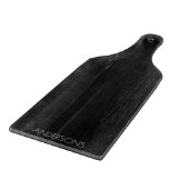 Trendy Personalized Black Wood Cutting Board Snijplank (Hoek)