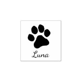 Trendy Personalized Dog Pet Paw Print Cute        Rubberstempel (Afrduk)