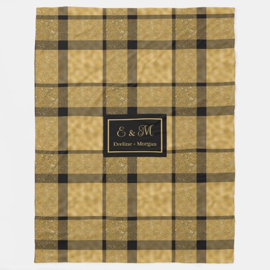 Trendy Personalized Elegant Plaid Blanket for Him Fleece Deken (Voorkant)