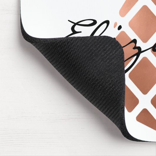 Trendy Personalized Faux Roos Gold Foil Pineappel Muismat (Hoek)