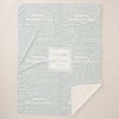 Trendy Personalized Gift for Her Hand Drawn Texts Sherpa Deken (Voorkant)