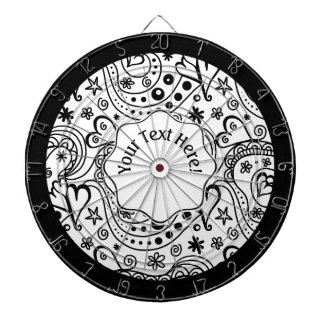 Trendy Personalized Hearts and Love Doodle Pattern Dartbord