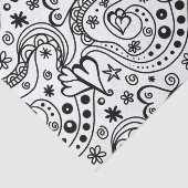 Trendy Personalized Hearts and Love Doodle Pattern Tissuepapier (Detail)