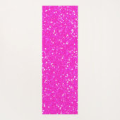 Trendy Personalized Hot Pink Glitter Yogamat (Achterkant)