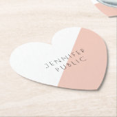 Trendy Personalized Modern Elegant Eenvoudige Sjab Kartonnen Onderzetters (Gekanteld)