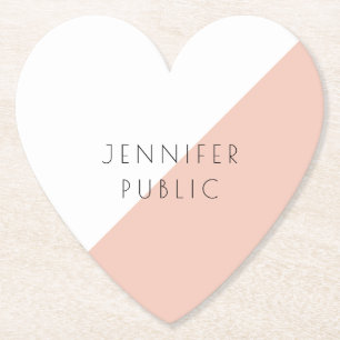 Trendy Personalized Modern Elegant Eenvoudige Sjab Kartonnen Onderzetters