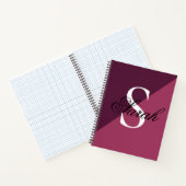 Trendy Personalized Monogram Stylish Bagagelabel Notitieboek (Binnen)