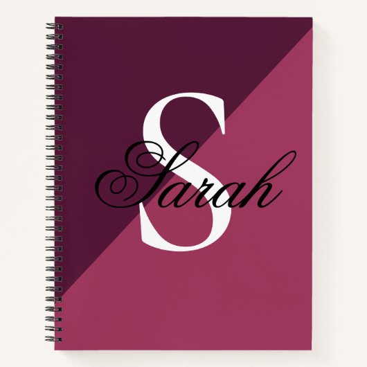 Trendy Personalized Monogram Stylish Bagagelabel Notitieboek (Voorkant)