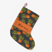 Trendy Personalized Pineapple Kleine Kerstsok (Voorkant (Hangend))