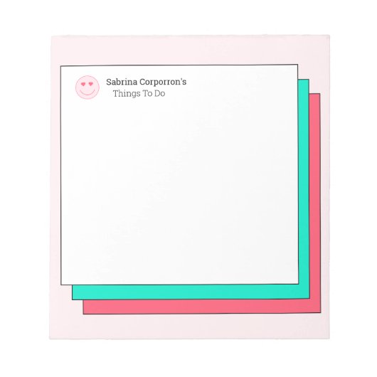 Trendy Personalized Social Post to do List Notitieblok (Voorkant)