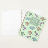 Trendy Persoonlijk waterverf dinosauruspatroon P Planner (Display)