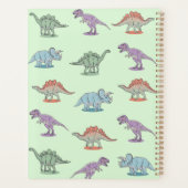 Trendy Persoonlijk waterverf dinosauruspatroon P Planner (Achterkant)