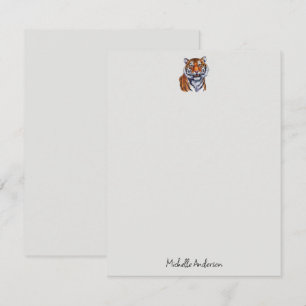 Trendy Persoonlijke Tijger Briefpapier  Notitiekaartje