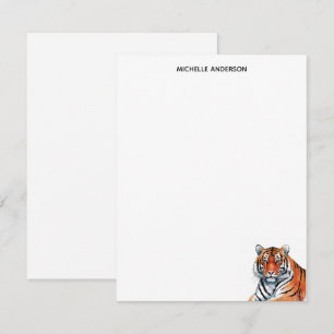 Trendy Persoonlijke Tijger Briefpapier  Notitiekaartje