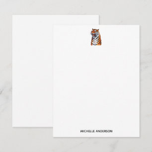 Trendy Persoonlijke Tijger Briefpapier  Notitiekaartje