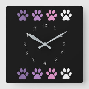 Trendy Pet Dog Paws Wall klokken