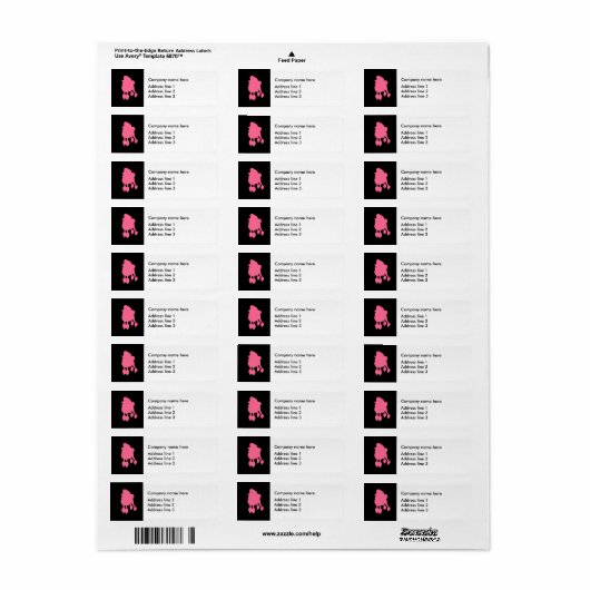 Trendy Pet Grooming Adres Sticker Labels (Full Sheet)