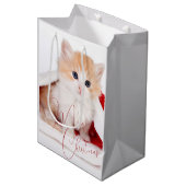 Trendy Pet Lovers Vrolijk Kerstfeest Medium Cadeauzakje (Voorkant Gekanteld)
