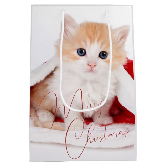 Trendy Pet Lovers Vrolijk Kerstfeest Medium Cadeauzakje (Achterkant)