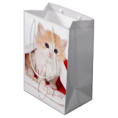 Trendy Pet Lovers Vrolijk Kerstfeest Medium Cadeauzakje (Achterkant Gekanteld)