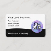 Trendy Pet Sitter Moderne Visitekaartjes (Voorkant)